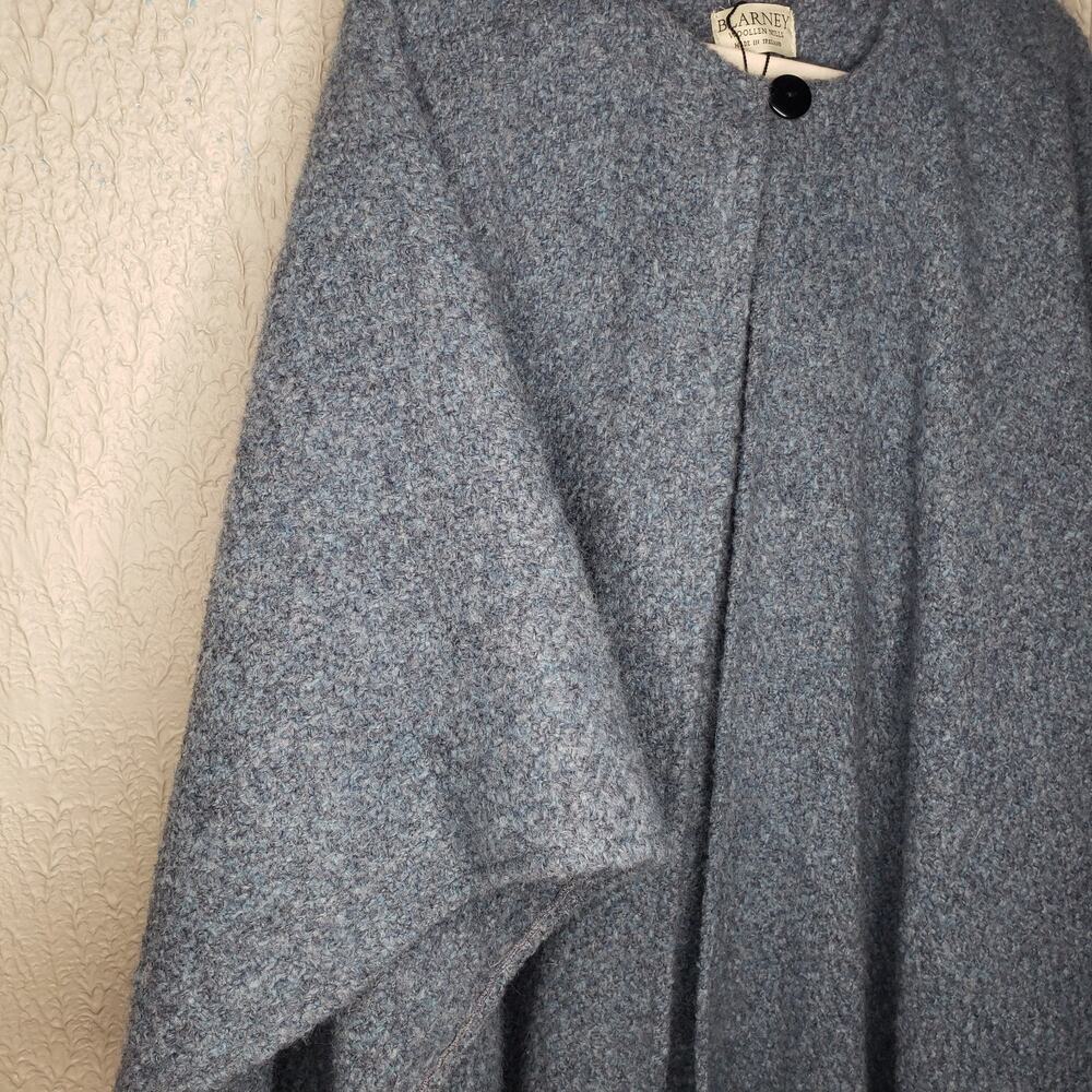 Blarney Woollen Mills Womens Weavers Wool Blend Knit Poncho Cardigan Scarf Combo - Picture 3 of 15